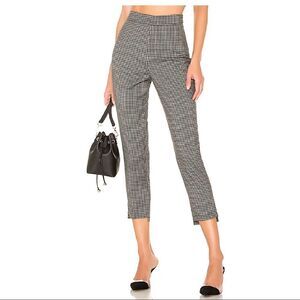 Lovers + Friends Black/Gray Checkered Young Professional Pants